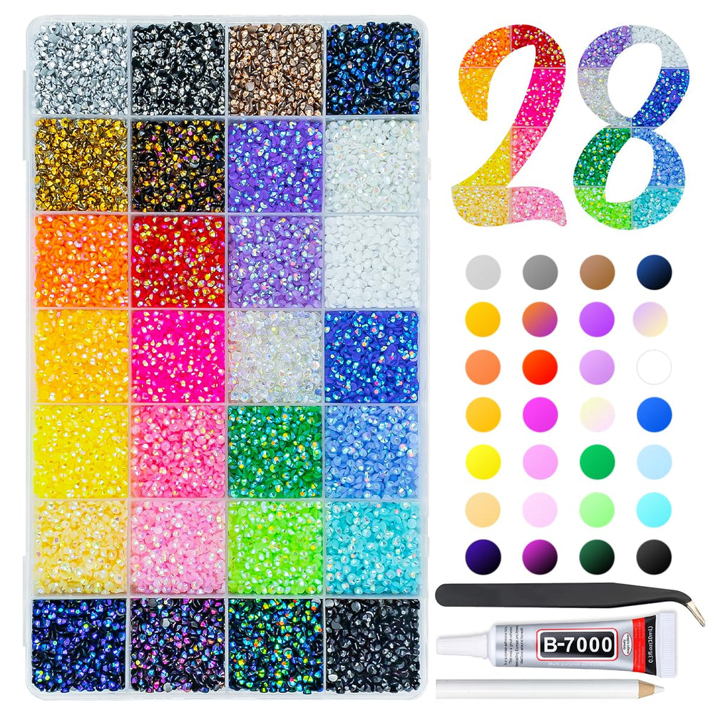 qiipii open kit showing 28 color grids and easy selection benefit