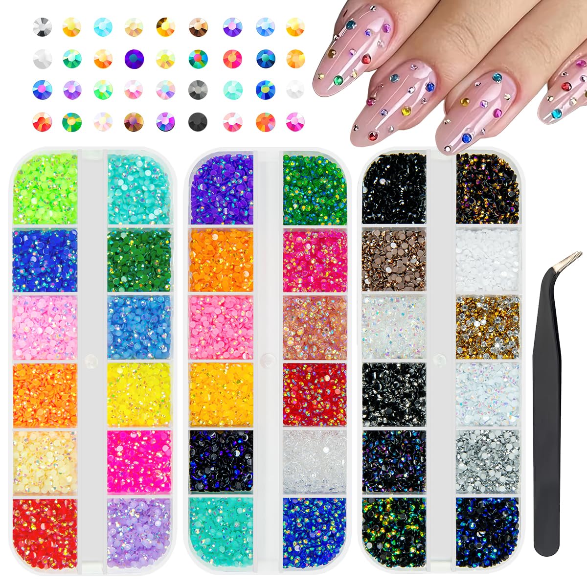 qiipii front packaging showing 36-color tray and organized storage for easy selection