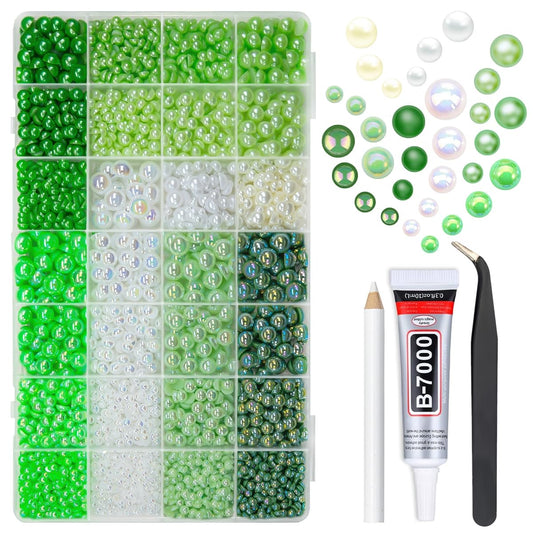 qiipii front packaging showing organized green pearls and included tools for easy storage