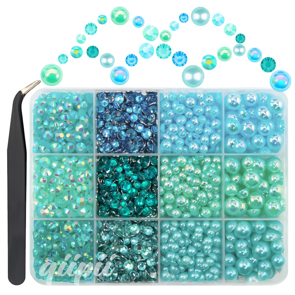 qiipii front packaging showing turquoise blue kit and tidy storage benefits