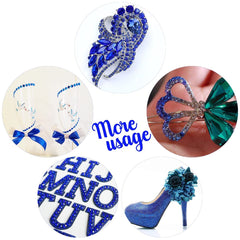 qiipii gems on tumbler demonstrating vibrant blues for a durable decorative finish