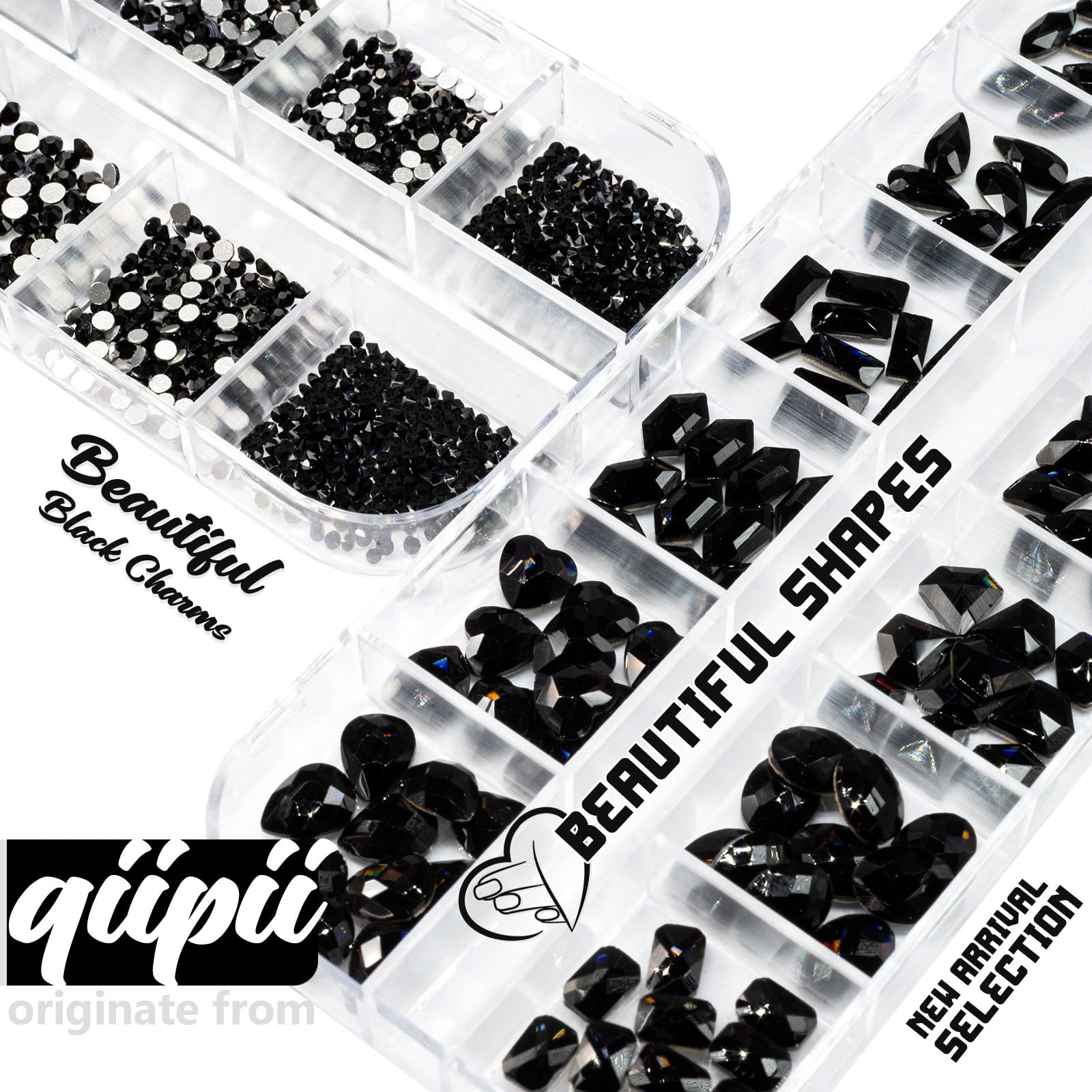 qiipii open grid storage boxes displaying organized compartments for quick shape selection