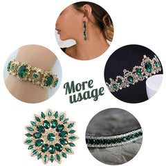 qiipii rhinestones applied on nails creating eye-catching glossy accents