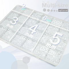 qiipii assortment of 2mm-6mm stones arranged by size for easy selection