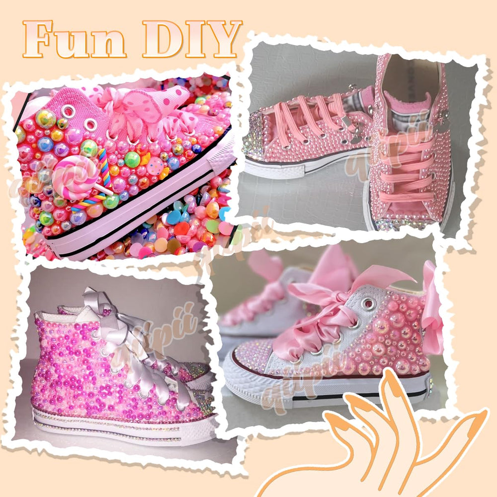 qiipii pearls applied to tumbler adding sparkle and personalized style