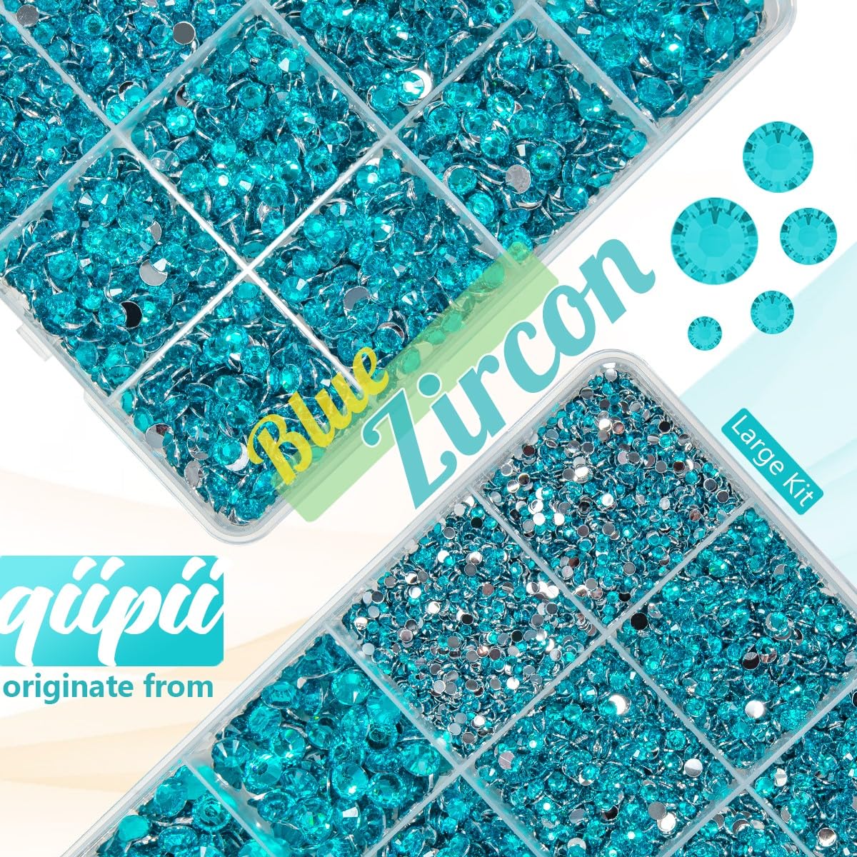 qiipii silver-backed stones reflecting light for enhanced brilliance