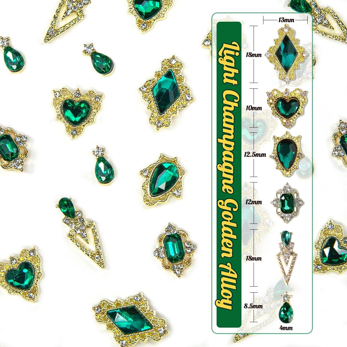 qiipii rhinestones size comparison display showing accurate sizes for planning designs