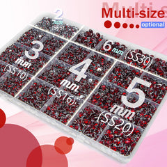 qiipii close-up of faceted dark red stones showing sparkle and deep color for richer designs