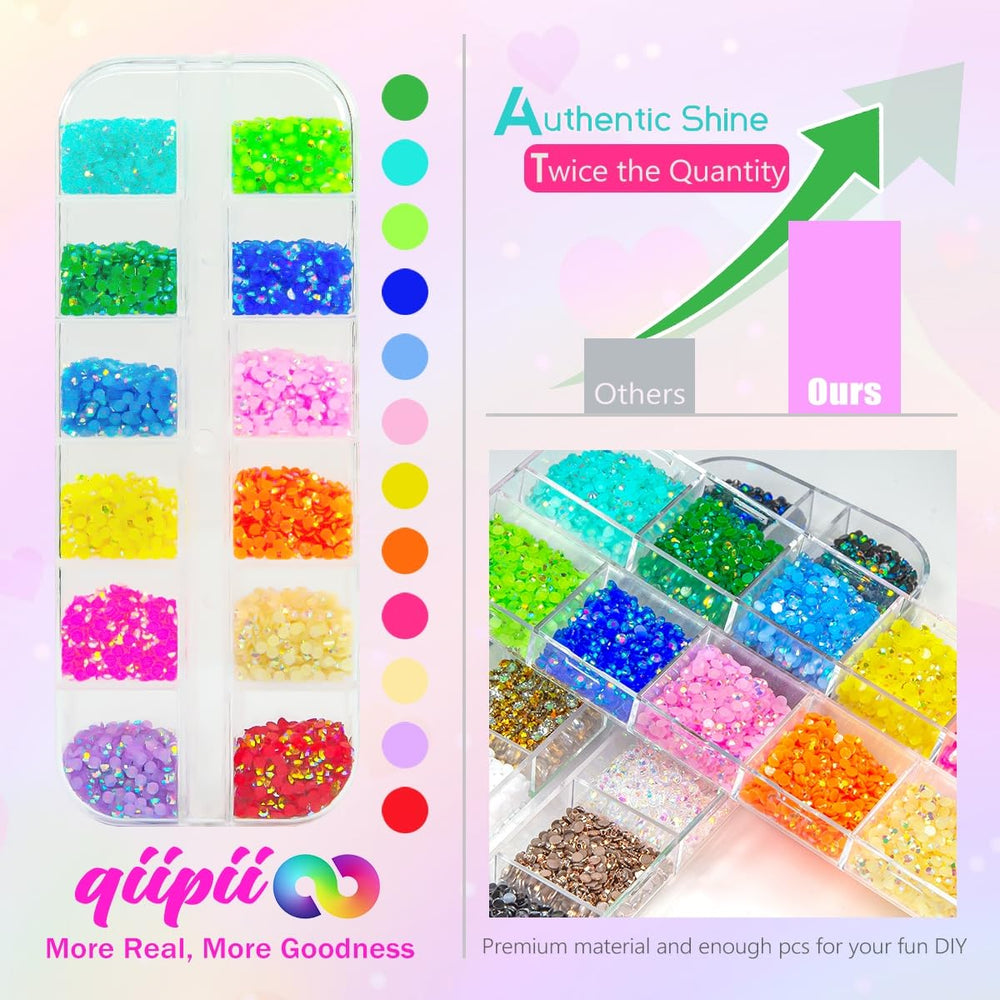 qiipii open tray with each color in its own compartment for tidy storage