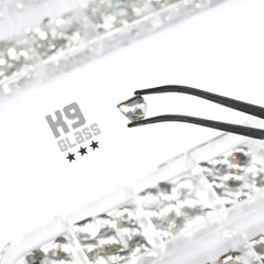 qiipii stainless steel tweezer and pickup pen displayed for accurate gem placement benefit