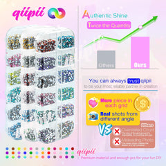 qiipii tweezer picking one tiny gem from grid for precise placement benefit