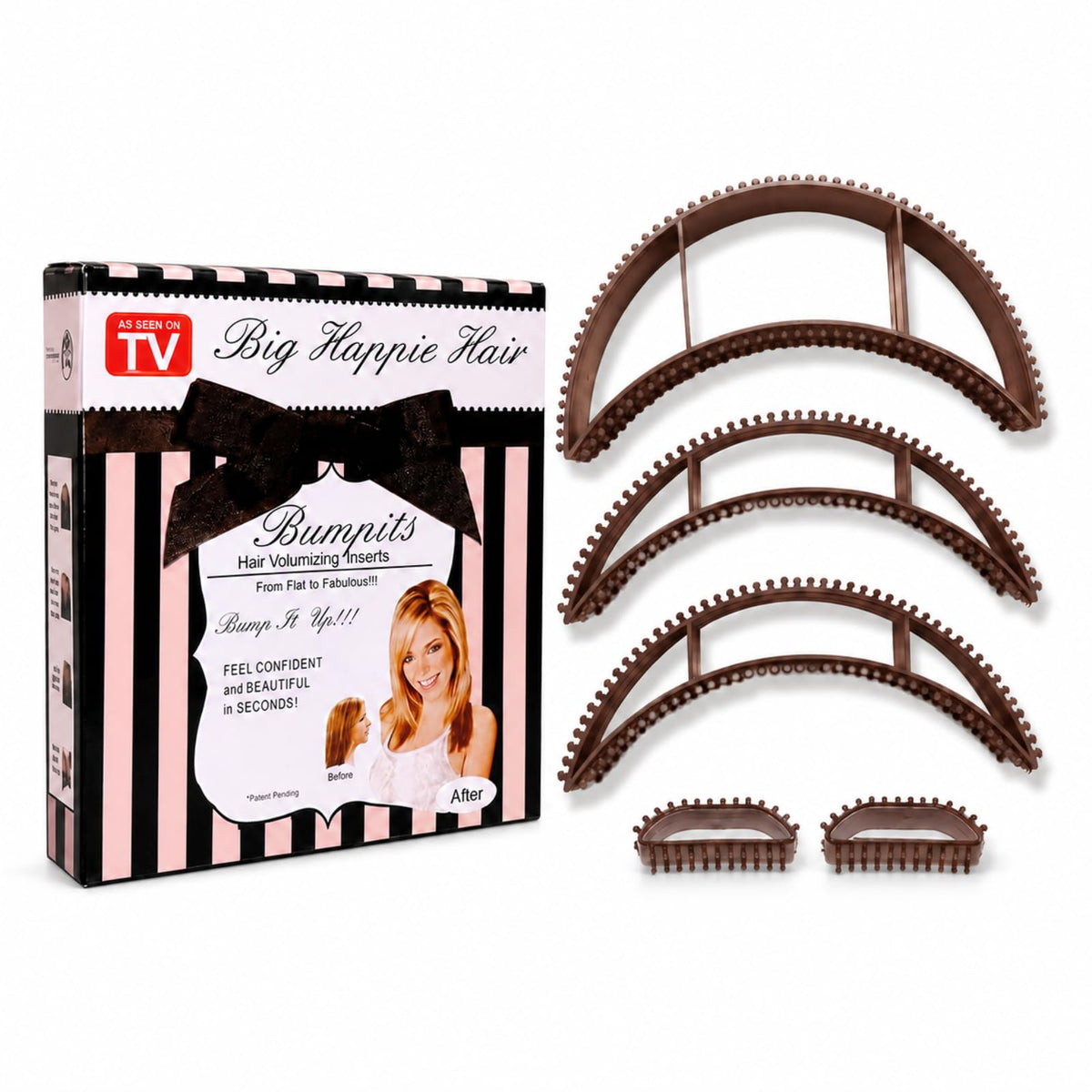 Qiknird front packaging showing brown set and included five pads for convenience