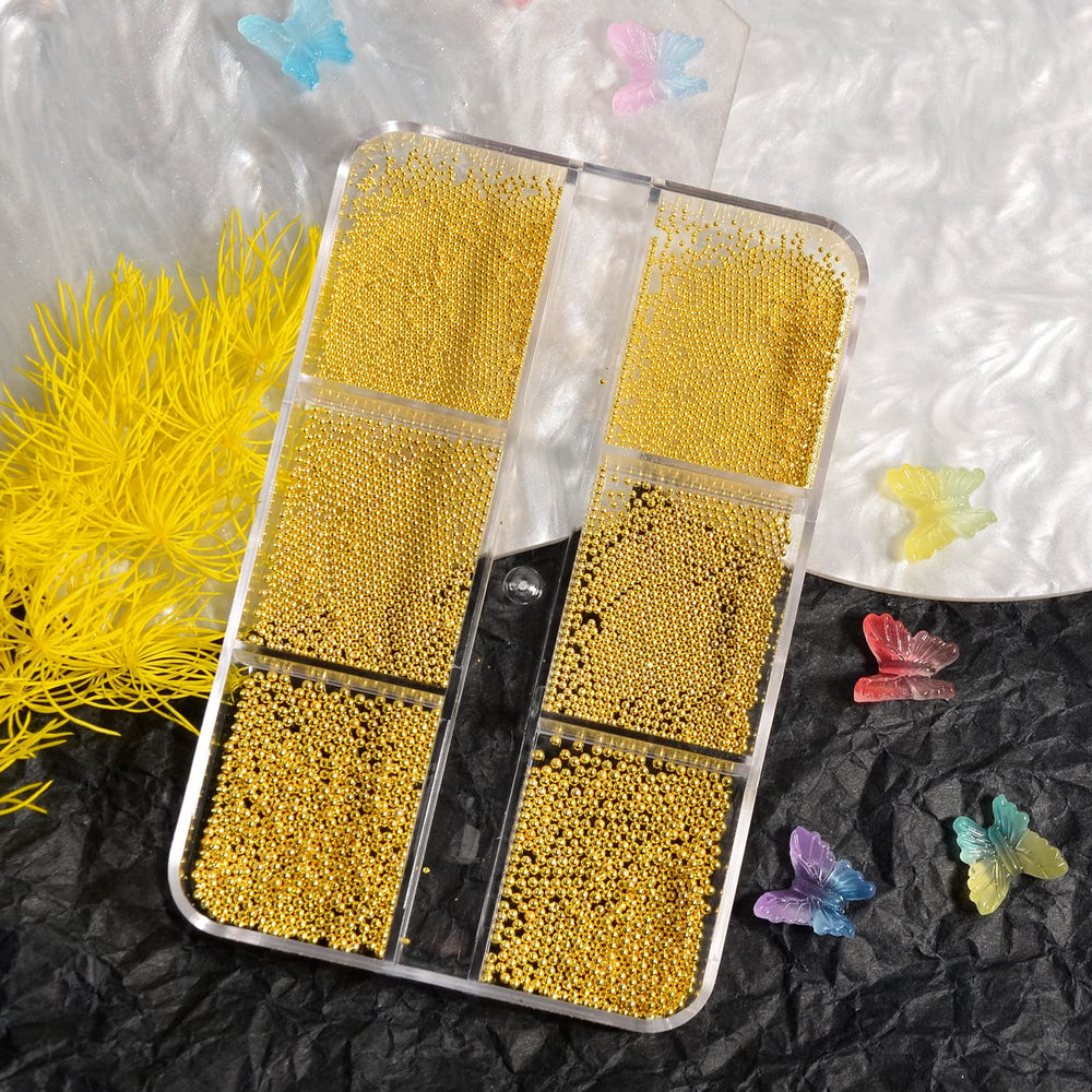 QIMYAR six-grid storage box keeping bead sizes separated and tidy