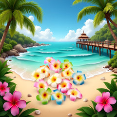 Qintreesify beach party scene showing clips complementing swimwear and sun-ready looks