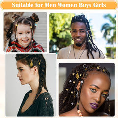 Qinzave assorted charms display offering styling versatility for braids