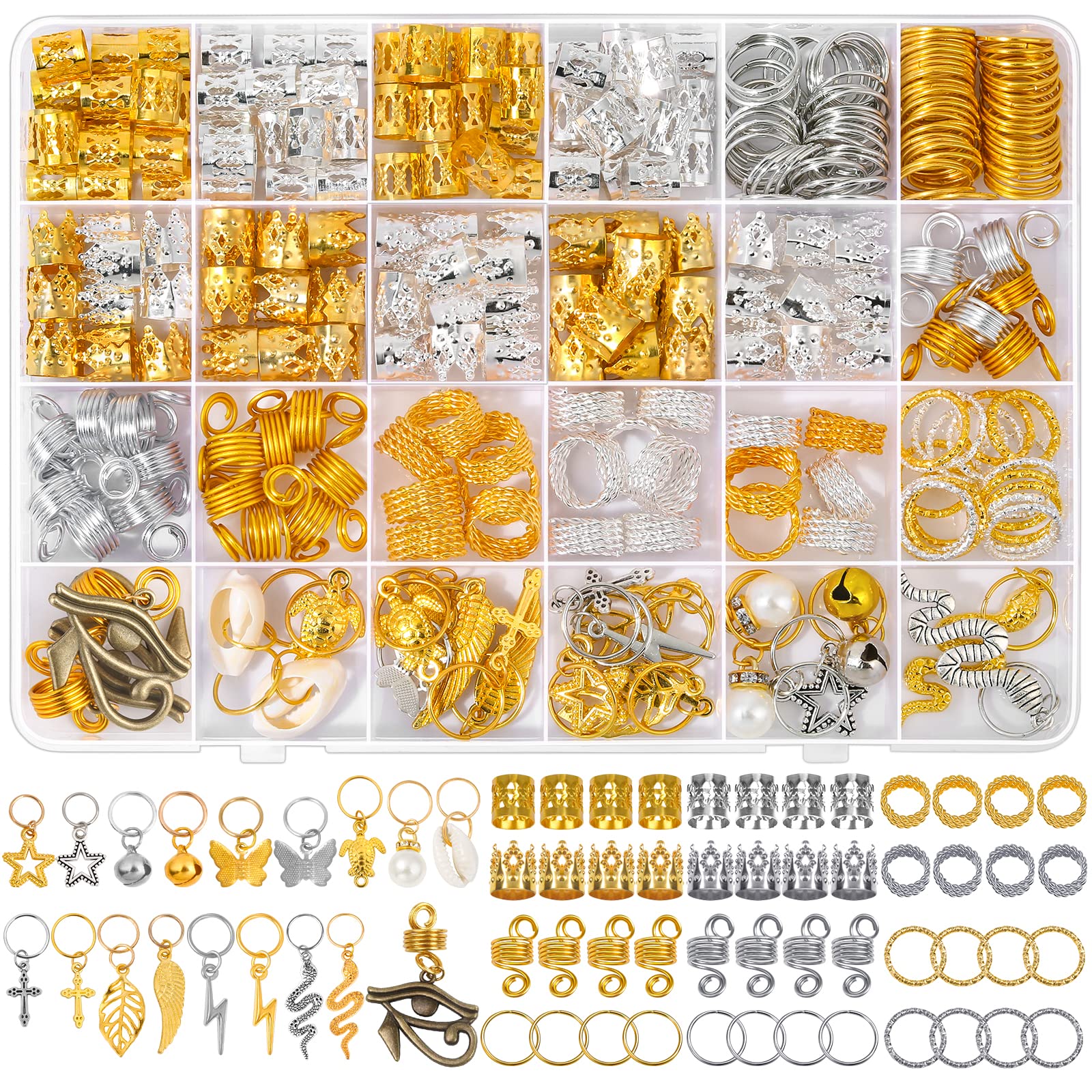 Qinzave front box display showing full 294-piece kit for easy selection