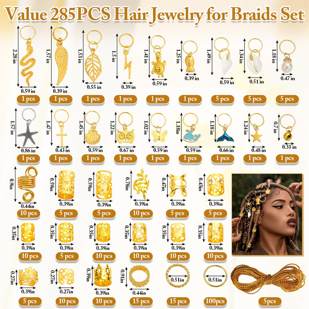 Qinzave charms in use on braided hair demonstrating instant style upgrade