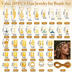 Qinzave charms in use on braided hair demonstrating instant style upgrade
