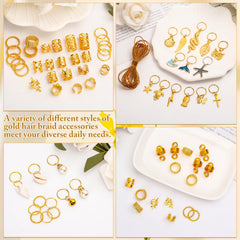 Qinzave lifestyle shot of festival braids with gold jewelry creating bold look