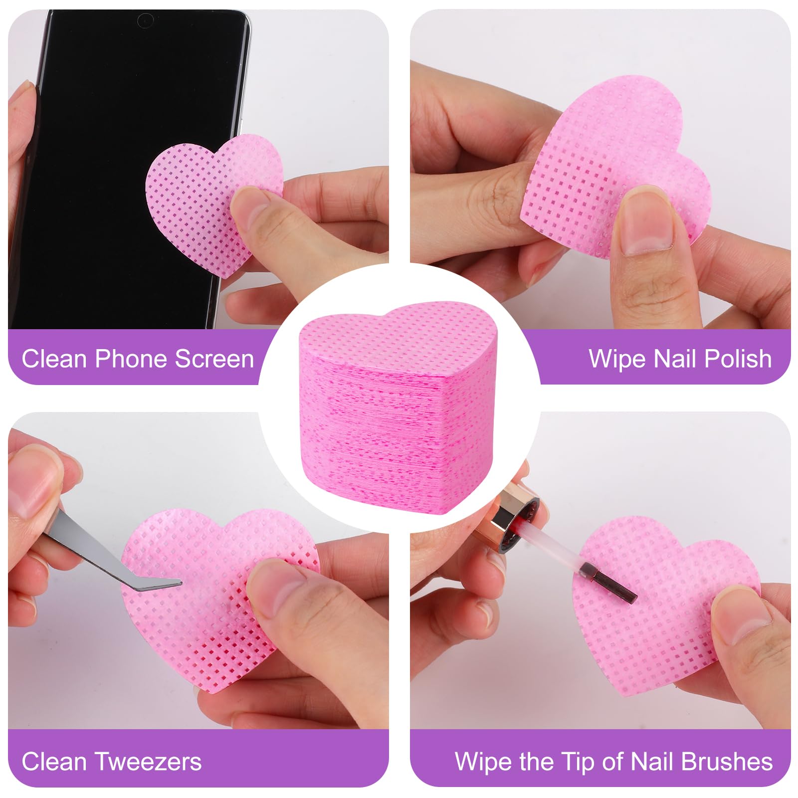 qiqibaobao wipe removing glue from nail tools for cleaner results