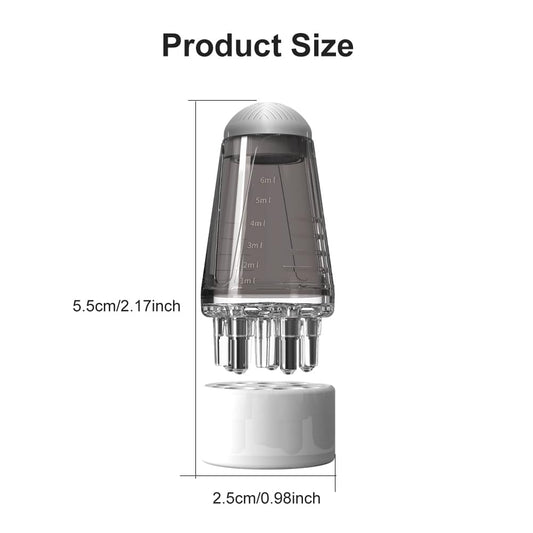 qirvaten closeup of ball comb tip providing targeted application and gentle massage