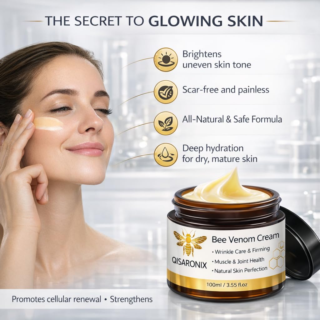 QISARONIX applying cream to face to show smooth finish and non-greasy comfort benefit