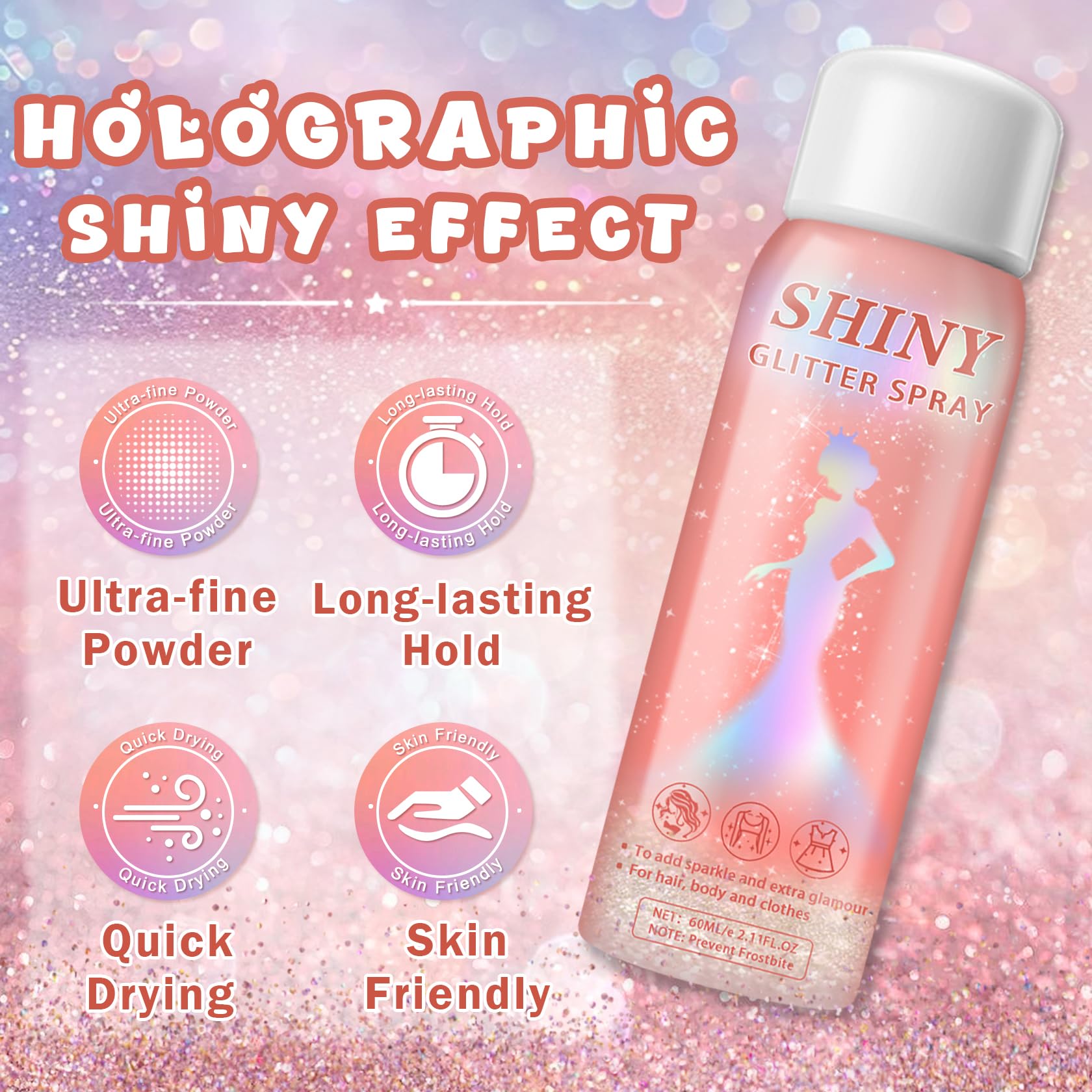 QIUFSSE applied to shoulder and leg delivering multi-dimensional body sparkle