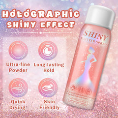 QIUFSSE applied to shoulder and leg delivering multi-dimensional body sparkle