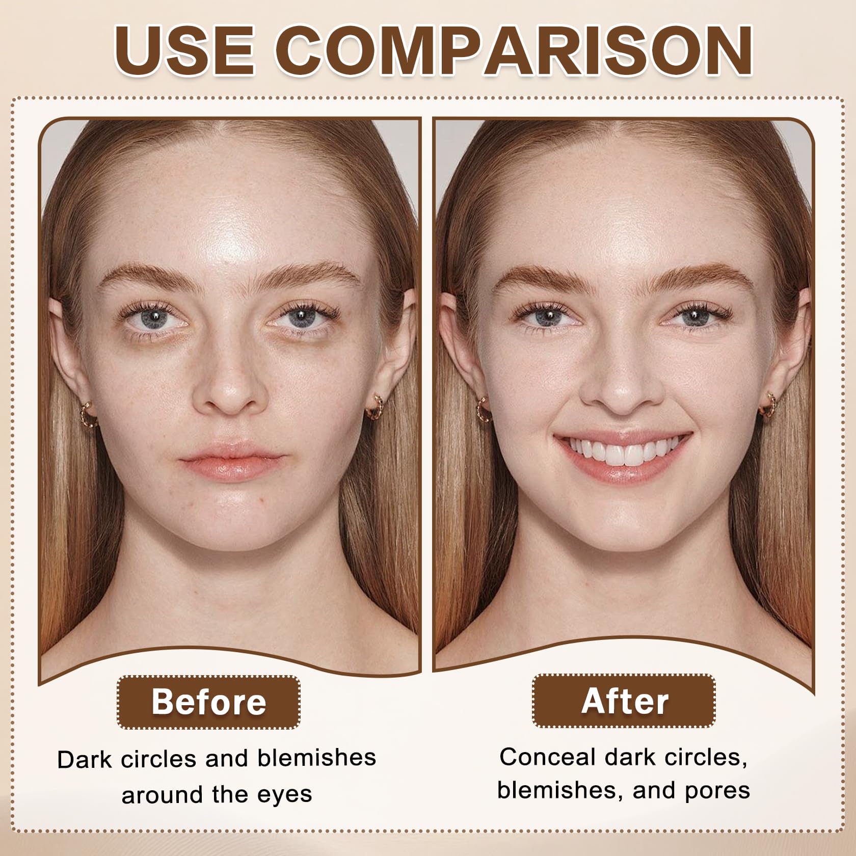 QIUFSSE concealer held in hand showing compact travel-friendly size