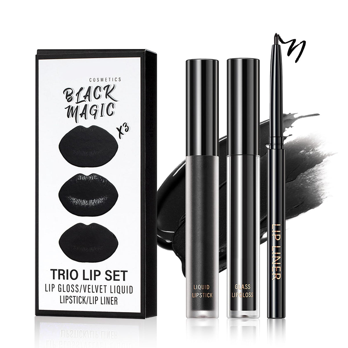 QIUFSSE front packaging showing kit and benefits of complete lip set