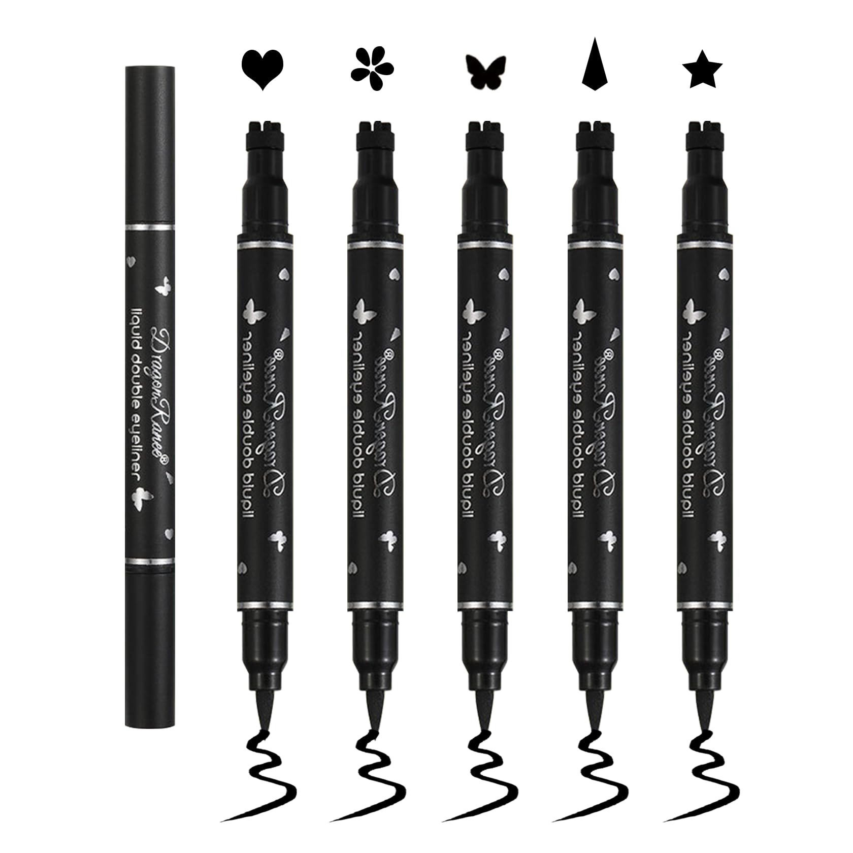 QIUFSSE front packaging showing five double-ended pens and shapes for quick application