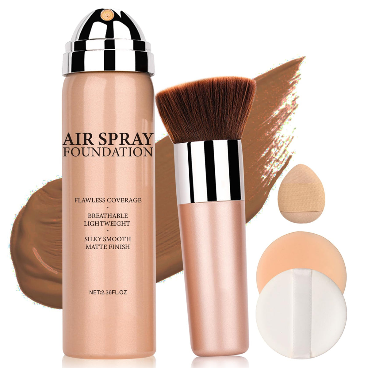 QIUFSSE front packaging showing shade 08 Tan and product branding for clear identification