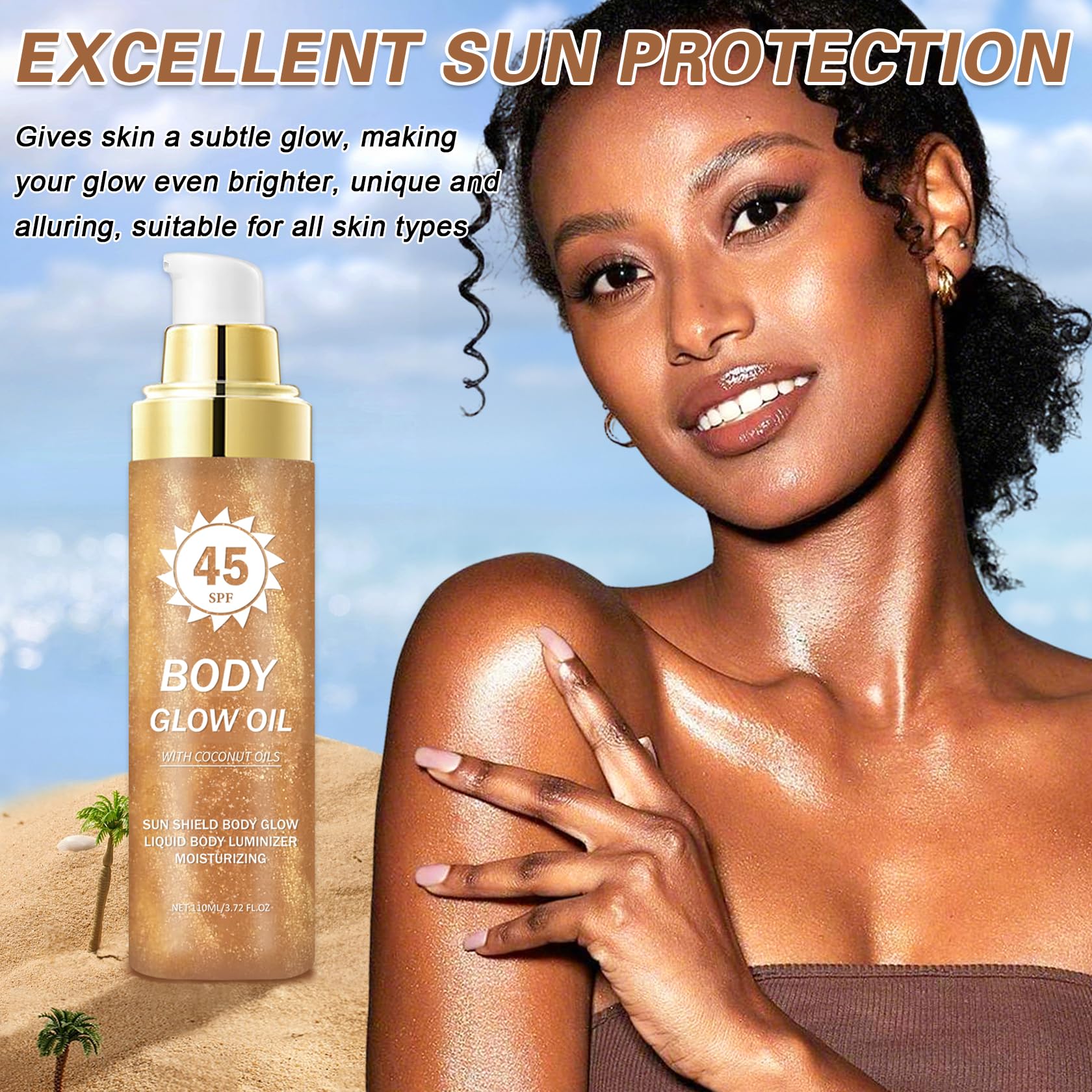 QIUFSSE lifestyle pool party scene showing water-resistant shimmering glow