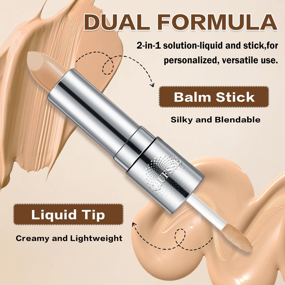 QIUFSSE liquid applicator closeup demonstrating smooth, hydrating formula for blendable coverage