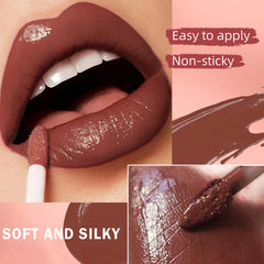 QIUFSSE matte velvet lipstick texture demonstrating rich color payoff