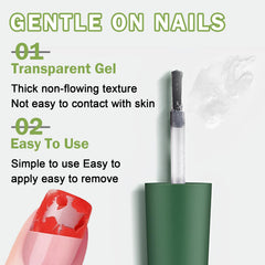 QIUFSSE before and after nails showing softened polish and cleaner nail surface