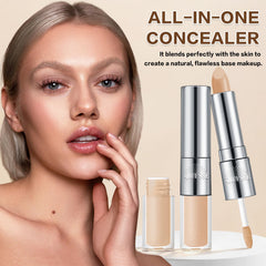 QIUFSSE concealer next to a coin for size scale and portable, travel-friendly benefit