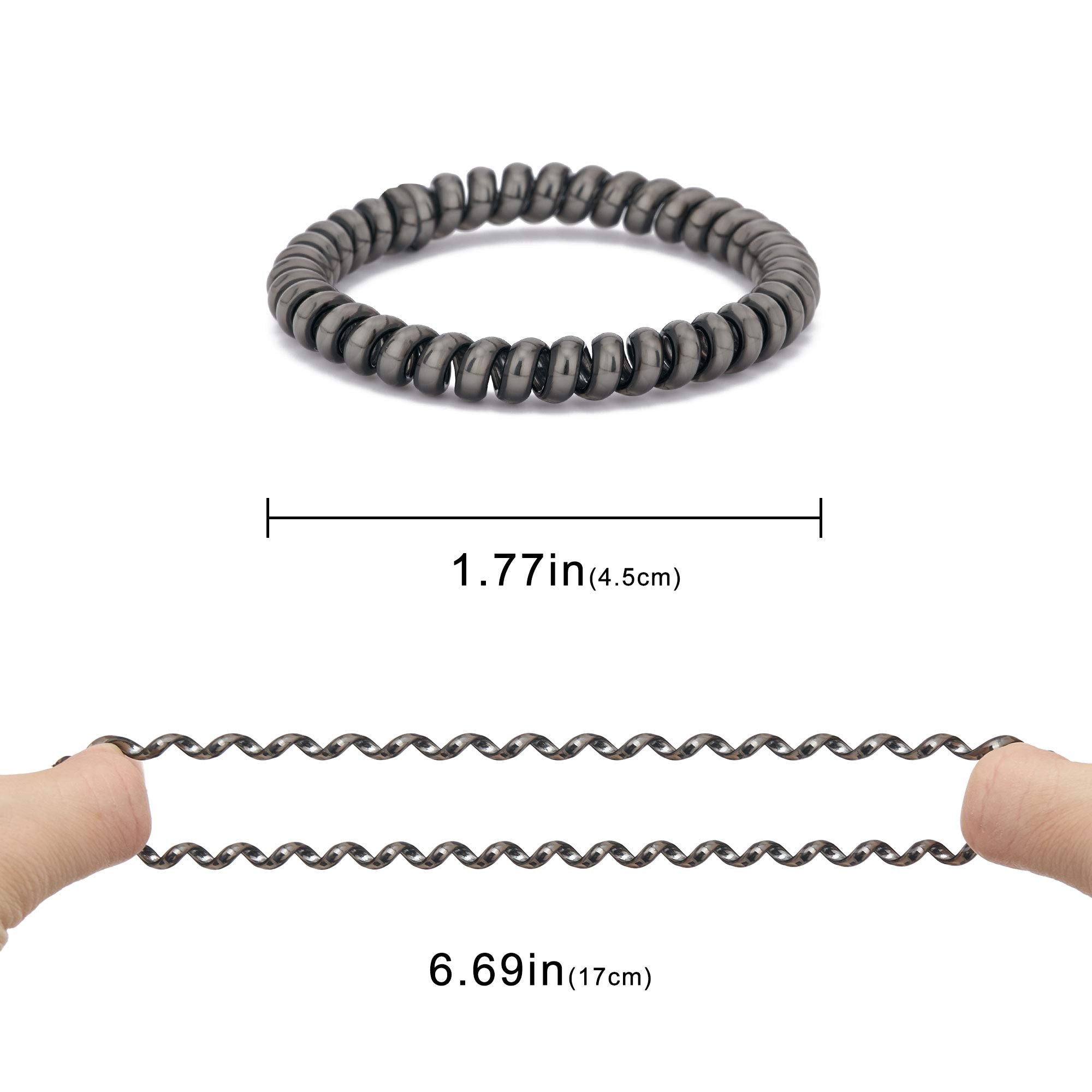 QIUTIMIY close-up of spiral coil texture highlighting smooth finish that prevents tangles