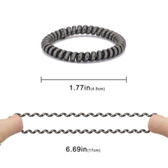 QIUTIMIY close-up of spiral coil texture highlighting smooth finish that prevents tangles