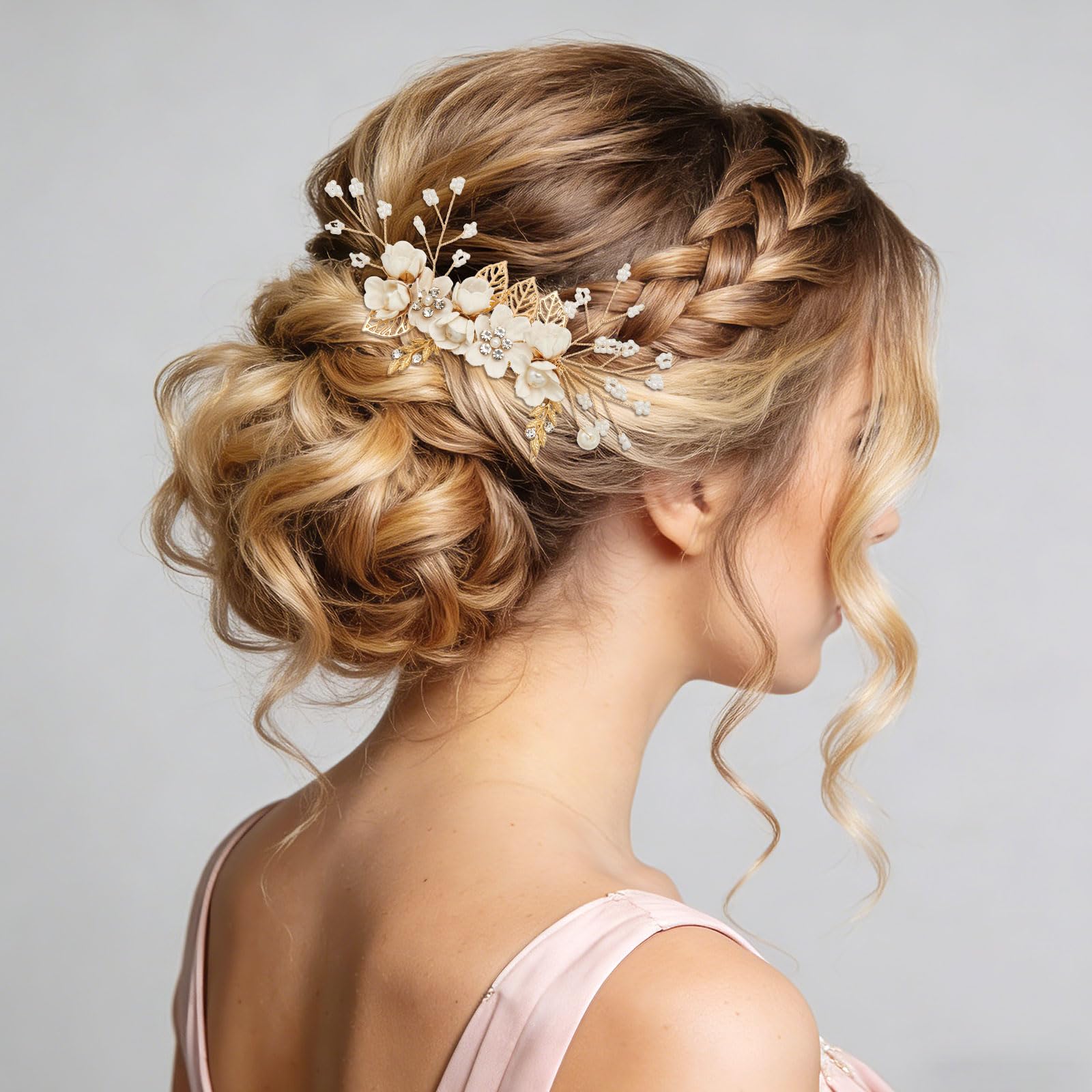 QIUTIMIY close-up on rhinestones and pearl detail, highlights sparkle and refined finish
