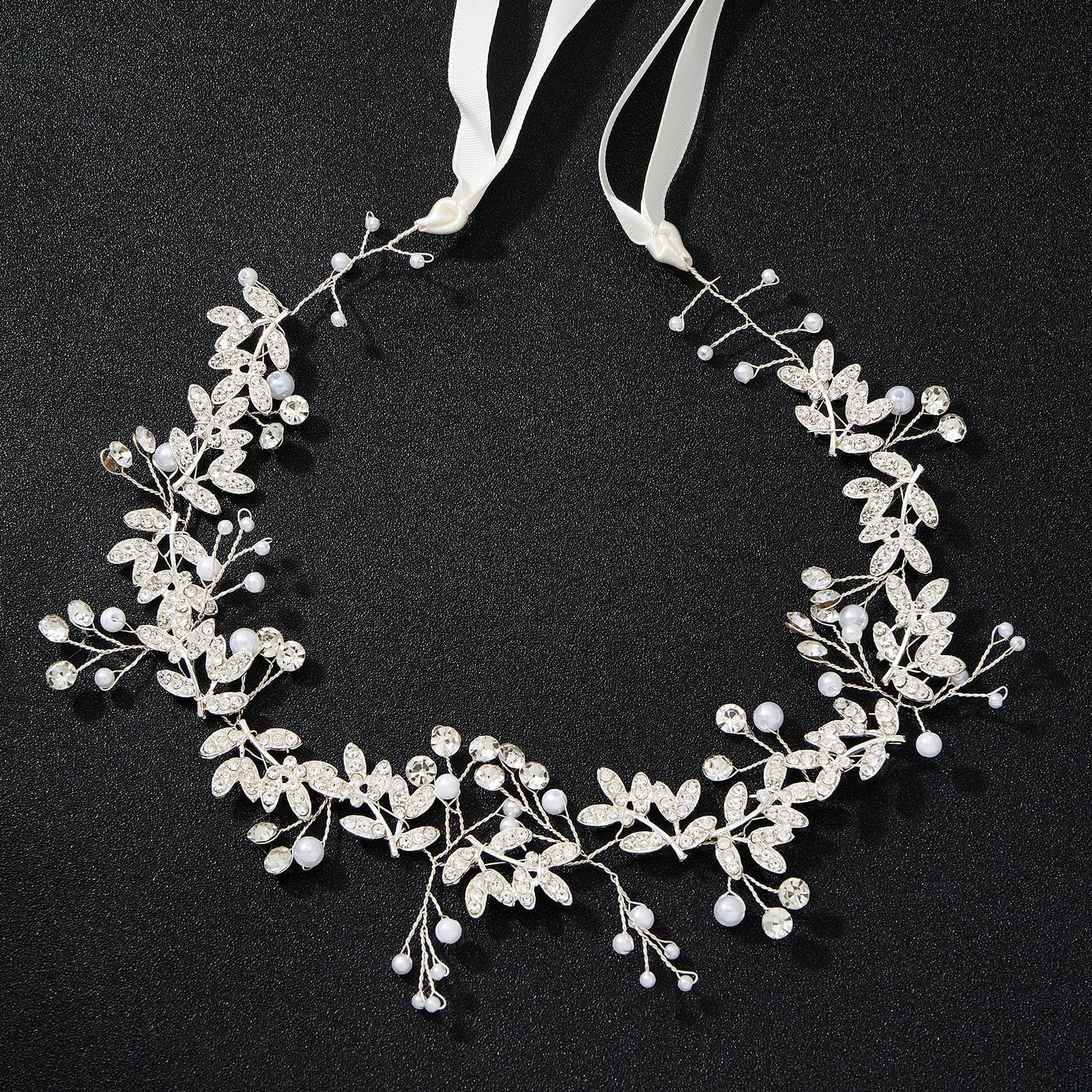 QIUTIMIY close-up of pearls and crystals highlighting handmade detail