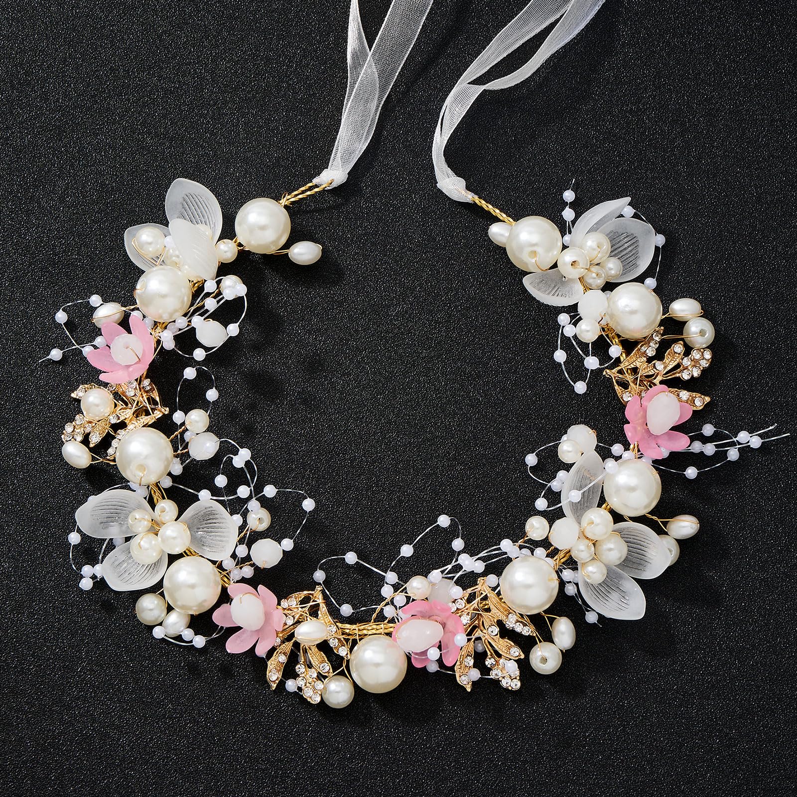 QIUTIMIY close-up of pearl and crystal detail highlighting handcrafted sparkle and texture