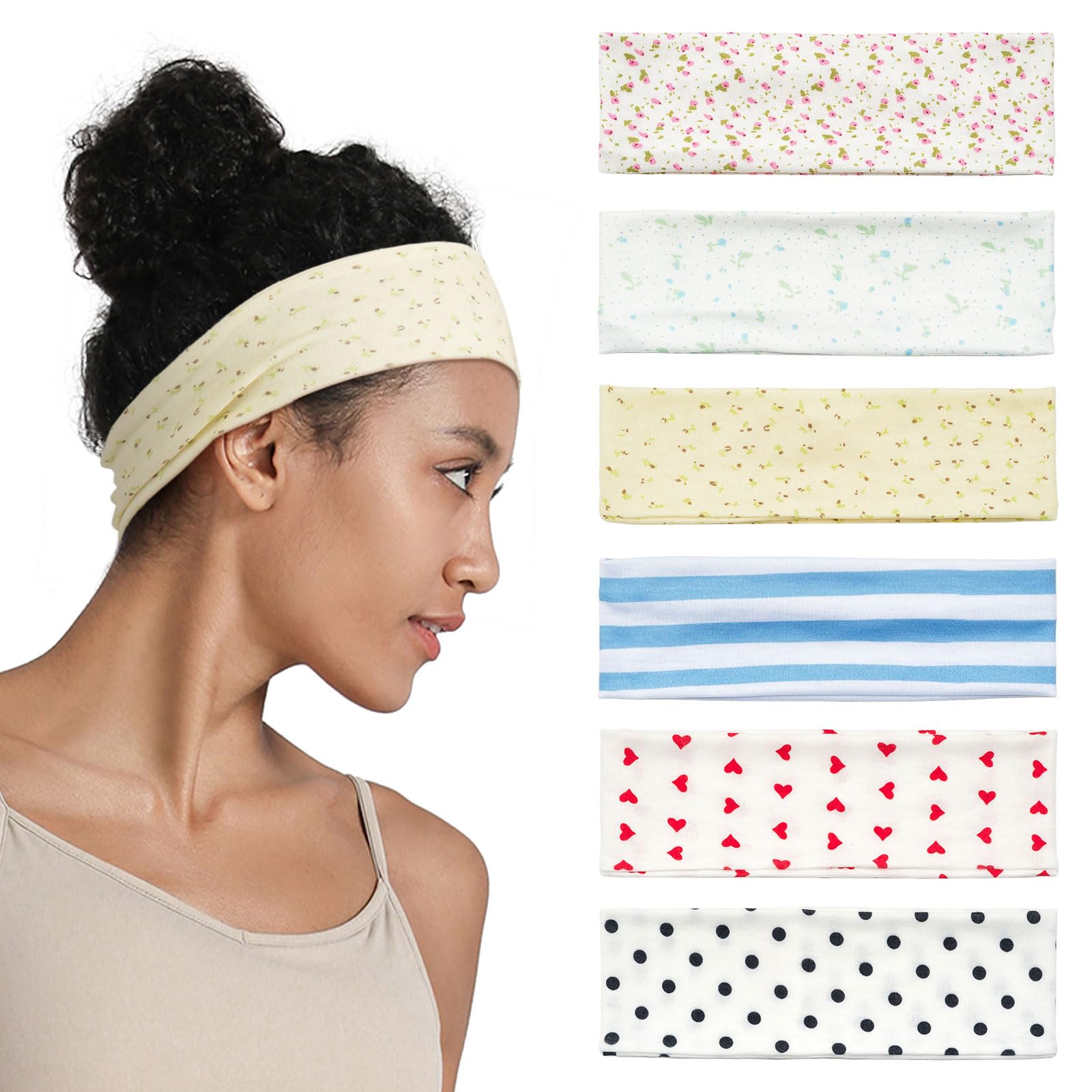 QIUTIMIY front packaging showing six headbands and easy selection benefit