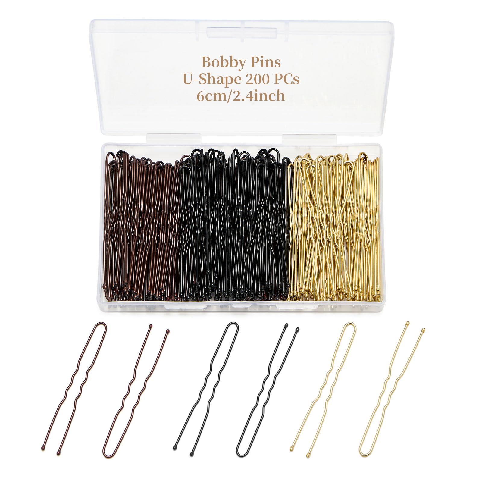 QIUTIMIY front packaging showing 200 mixed-metal U-shaped pins and organized case, reliable supply