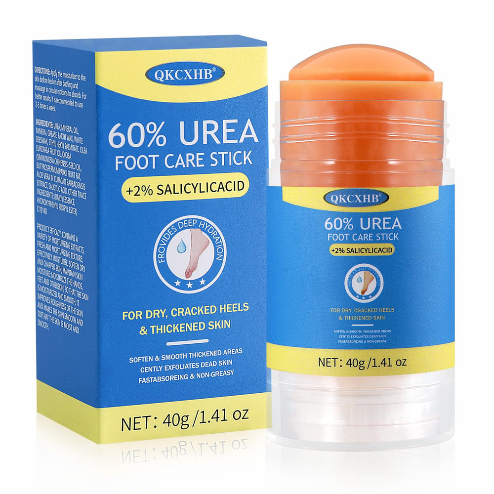 QKCXHB front packaging of heel balm stick showing label and benefits