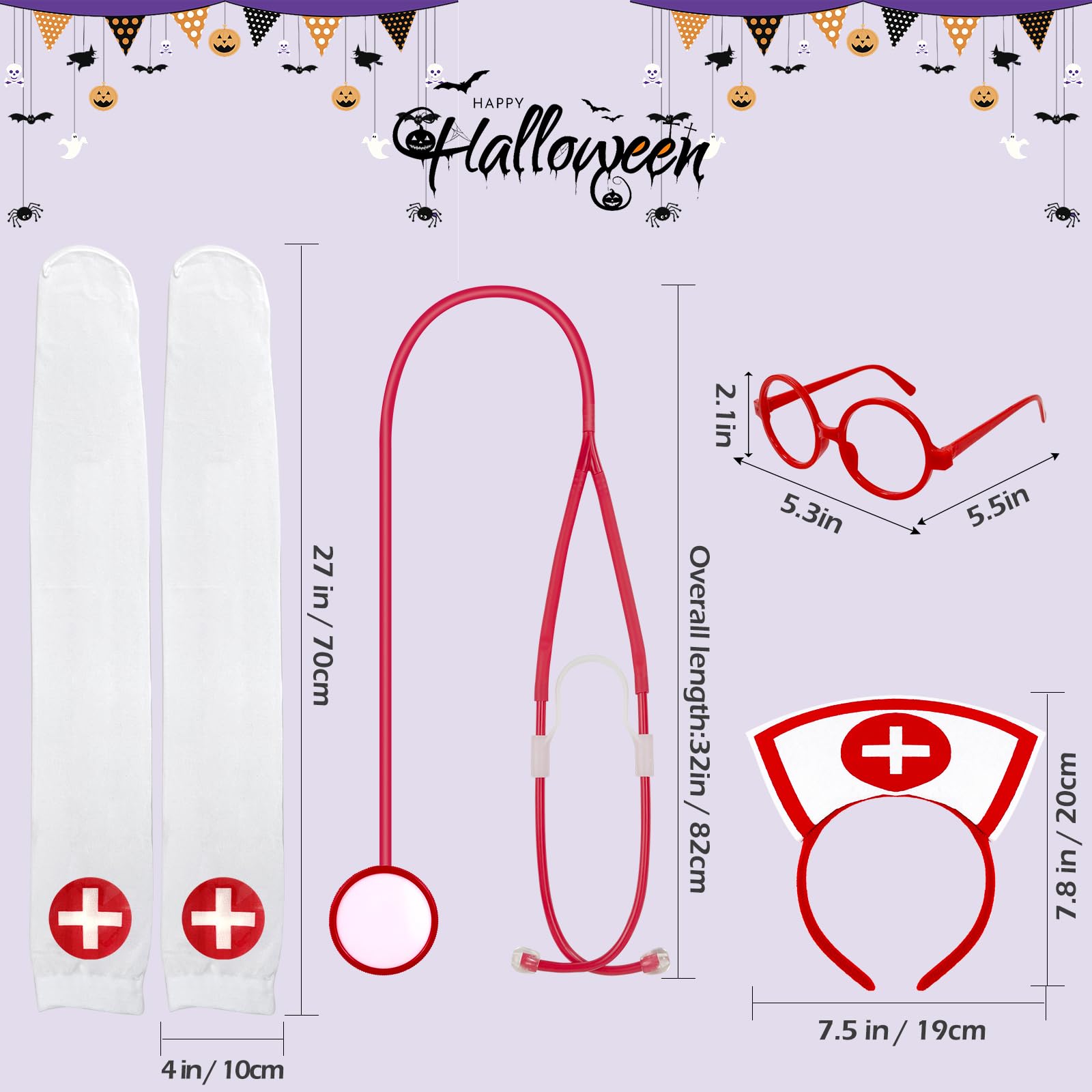 QLINLEAF stethoscope detail with metal accents adding realistic costume appeal