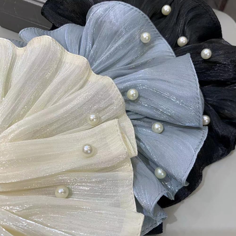 Qojai scrunchie on a table in a party setting demonstrating accessory versatility