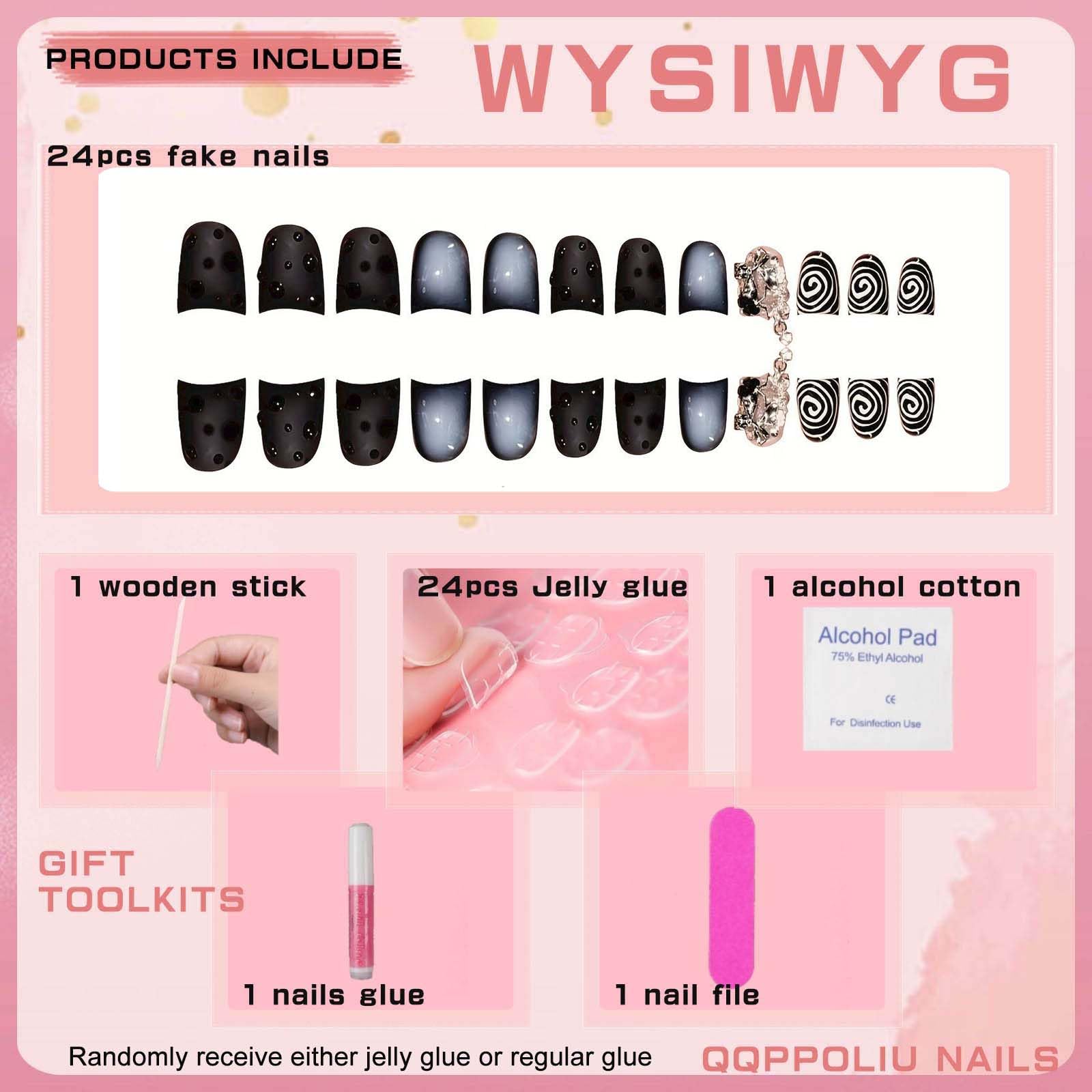 QQPPOLIU application step holding pressed nail for easy use