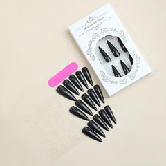 QQPPOLIU detailed stiletto curvature showing fit and long silhouette
