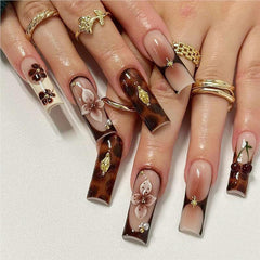 QQPPOLIU front packaging showing 24-piece press-on nail kit and benefits